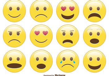 Cute Smiley / Emoticon Set - бесплатный vector #140823